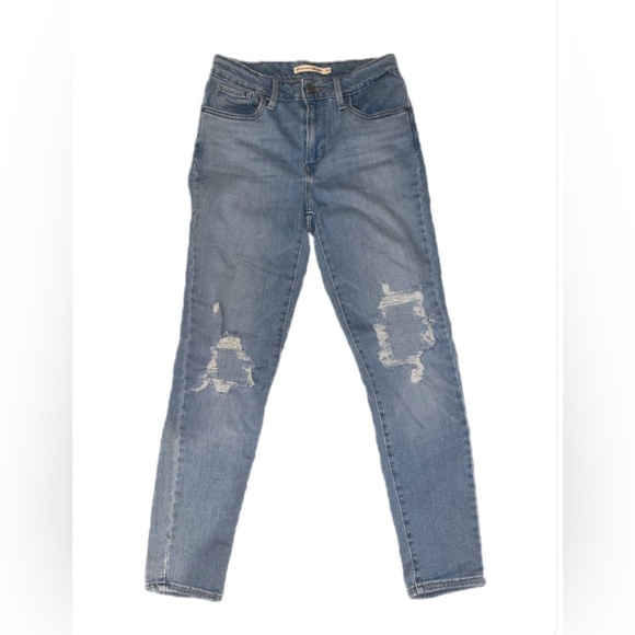 Levi's Women's Distressed Skinny Ankle Jeans - size 26 - Picture 3 of 4